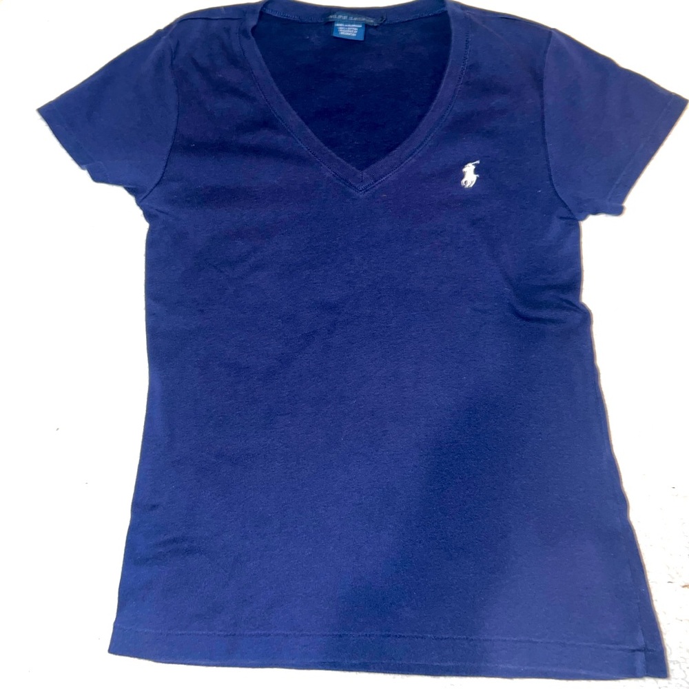 Blue polo shirt